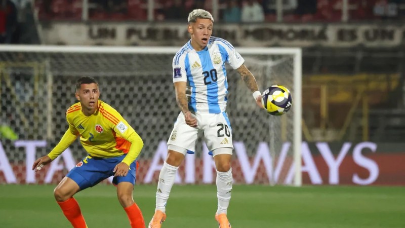 Prestianni, picante con los colombianos: "Hasta el técnico de ellos dijo que somos provocadores"